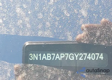 2016 Nissan Sentra Sr из США, поврежденный, VIN 3N1AB7AP7GY274074